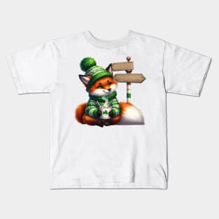 St Patricks Fox Kids T-Shirt